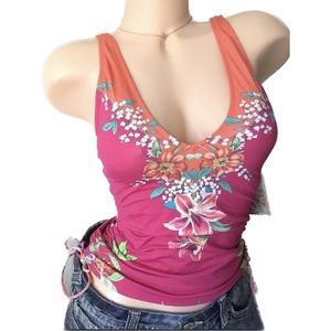 NWT JOHNNY WAS “LUCY” Tie Tankini - Sz XS
